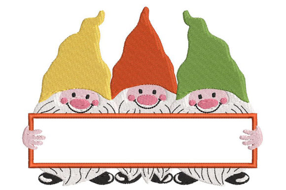 Adorable Gnome Trio for Personalized Embroidery