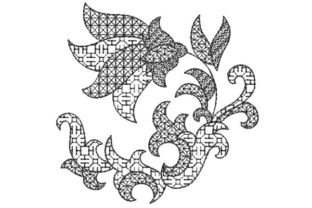 Blackwork Flower: A Versatile Design for Apparel