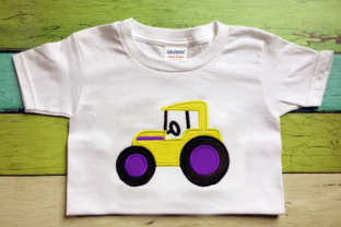 Charming Farm Tractor Applique for Kids