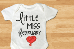 Charming Little Miss February Heart Applique