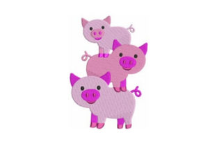 Farm Pigs: A Charming, Versatile Embroidery Design for Personalized Gifts