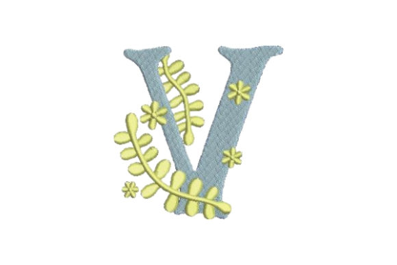 Floral Alphabet V: Elegant Summer Monogram for Holiday Gifting