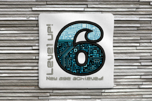 Level Up 6th Birthday Applique