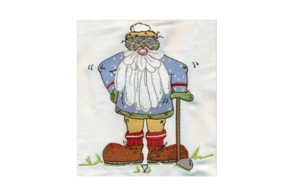 Sassy Golfing Santa Embroidery Review