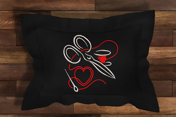 Scissors and Thread Heart