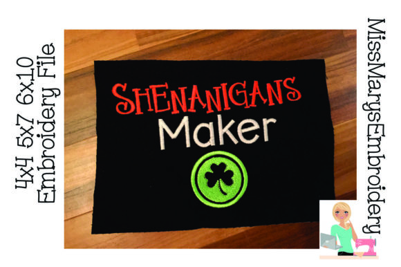 Shenanigans Maker: A Festive Embroidery Design