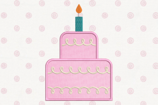 Tiered Cake with Candle Applique