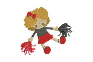 Toy Doll in Cheerleader Uniform Embroidery Review